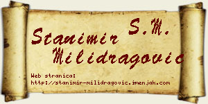 Stanimir Milidragović vizit kartica